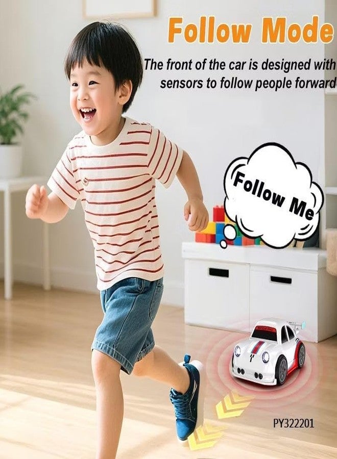 EXOMOON Music & LED Lights Toy Gift for Boys Girls Remote Control Intelligent Sensor Drift Car for Kids – 4 Wheel Drive Mini RC Drifting Car with Follow Me, Escape Mode - Image 5