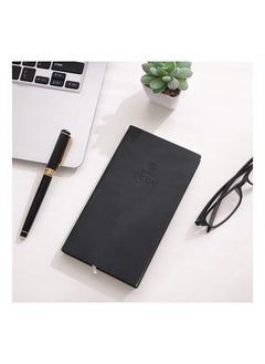 Excefore To Do List Notebook, 2 Pcs 196 Pages Soft Leather Pocket To Do List Notepad Checklist for Daily Plans School Supplies for High School Students Study Schedule Notebook, Black, Grey  - Image 4