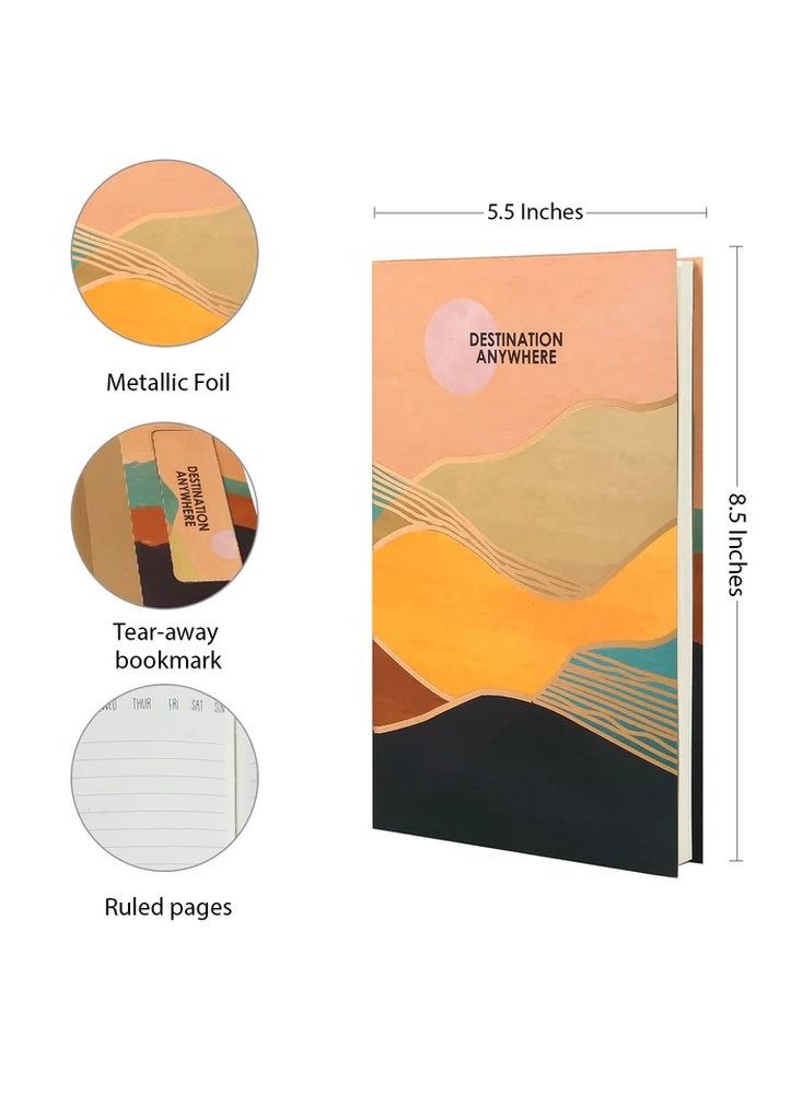Doodle Tidal Dunes Hard Bound A5 Notebook