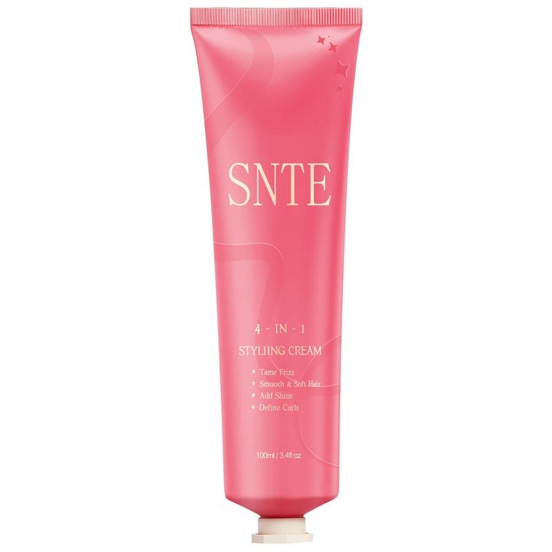 Samnyte 4 In 1 Styling Cream, Anti Frizz Hair Styling Cream for Women Kids Slick Back, Enhance Shine Fly Away Hair Tamer, Non-greasy Curl Defining, No Chemical Flavors Smoothing Cream - Image 1
