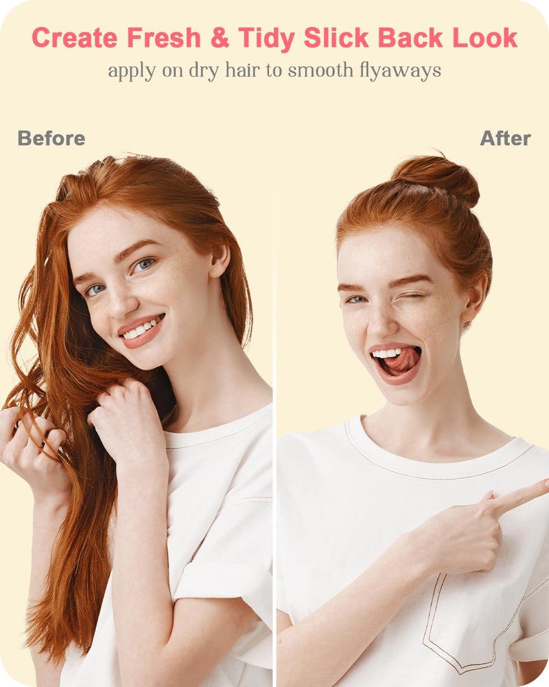 Samnyte 4 In 1 Styling Cream, Anti Frizz Hair Styling Cream for Women Kids Slick Back, Enhance Shine Fly Away Hair Tamer, Non-greasy Curl Defining, No Chemical Flavors Smoothing Cream - Image 3