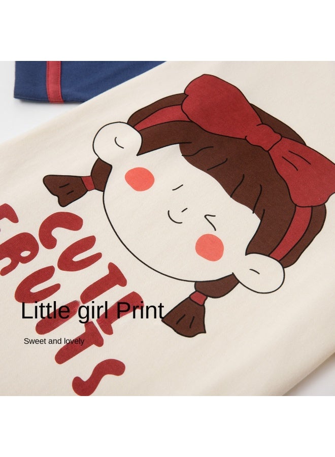 Top melon Cotton Playful Cartoon】kids' Pajamas For Girls, Short-sleeved Thin Summer Pajamas, Air-conditioning Sleepwear To Prevent Chilling - Image 5