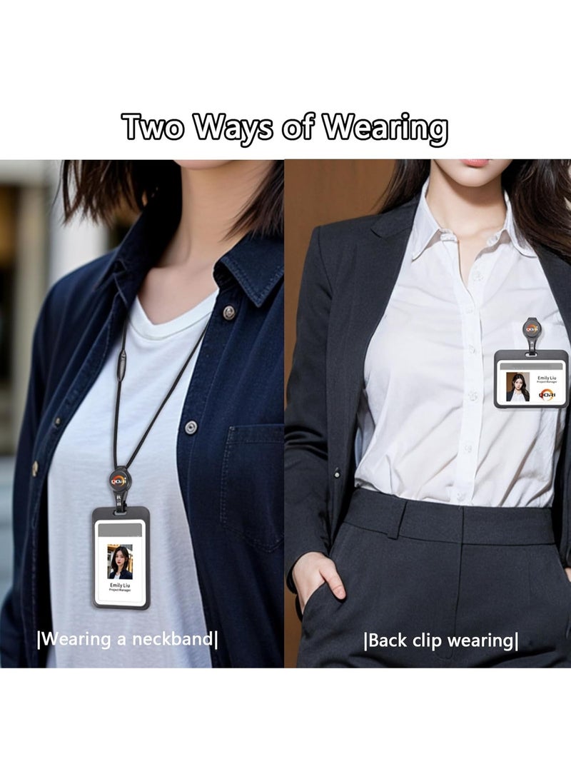 **حِزامُ عُنُقٍ مُتَقَلِّصٌ فَاخِرٌ لِحامِلِ البَطاقَةِ، مَعَ إِبْزيمِ أَمْنٍ، سِعَةُ تَخْزِينٍ كَبِيرَةٍ، حِزامُ عُنُقٍ قُطْنِيٌّ ناعِمٌ قابِلٌ لِلتَعْديلِ، حامِلُ بَطاقَةِ هُوِيَّةٍ عَمودِيٍّ، لِلْمُوَظَّفِينَ وَطاقِمِ المَكْتَبِ (رَمادِيٌّ - عَمودِيٌّ)** - Image 5