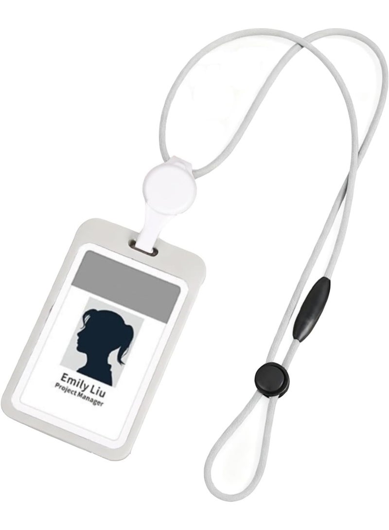 **حِزامُ عُنُقٍ مُتَقَلِّصٌ فَاخِرٌ لِحامِلِ البَطاقَةِ، مَعَ إِبْزيمِ أَمْنٍ، سِعَةُ تَخْزِينٍ كَبِيرَةٍ، حِزامُ عُنُقٍ قُطْنِيٌّ ناعِمٌ قابِلٌ لِلتَعْديلِ، حامِلُ بَطاقَةِ هُوِيَّةٍ عَمودِيٍّ، لِلْمُوَظَّفِينَ وَطاقِمِ المَكْتَبِ (رَمادِيٌّ - عَمودِيٌّ)** - Image 1