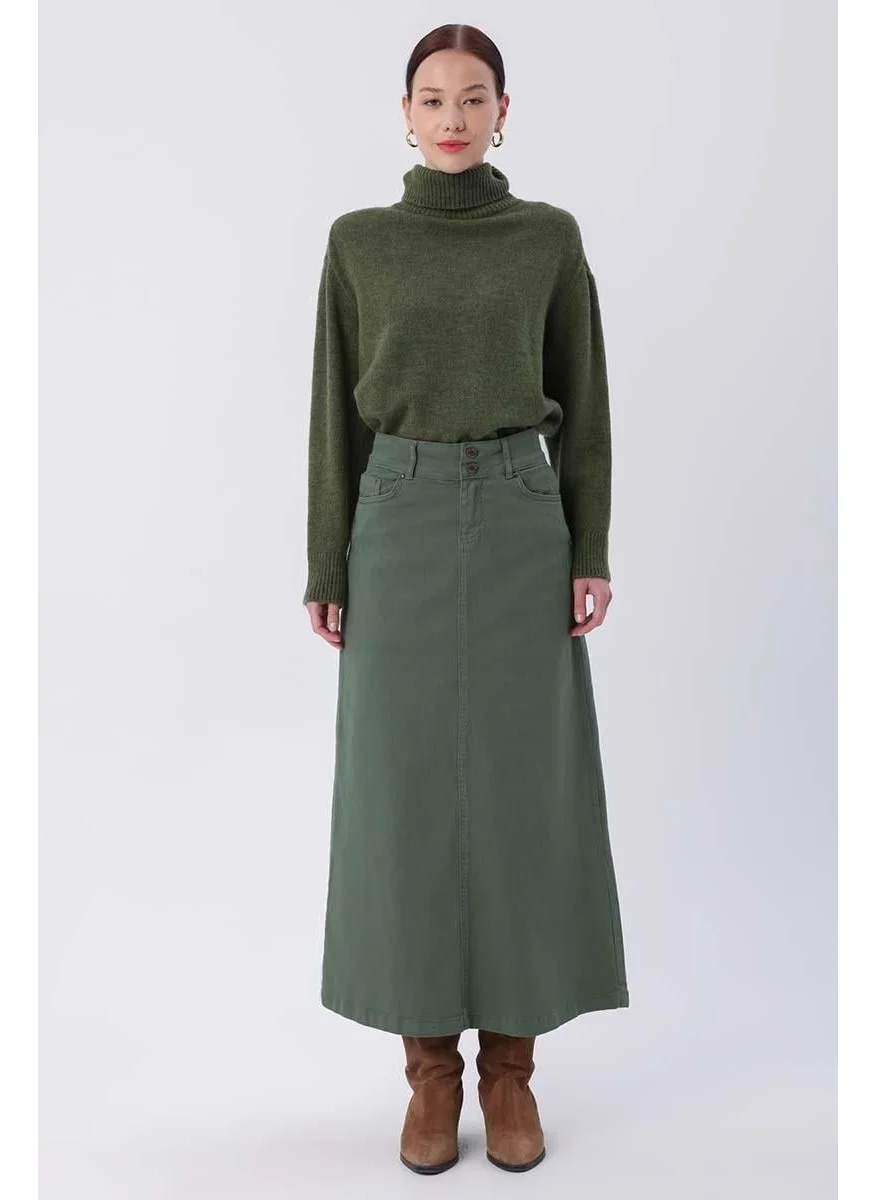Allday Green-Classic 5 Pocket Skirt