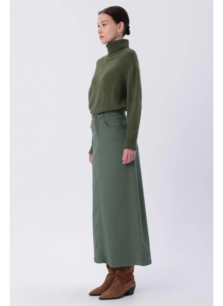 Allday Green-Classic 5 Pocket Skirt