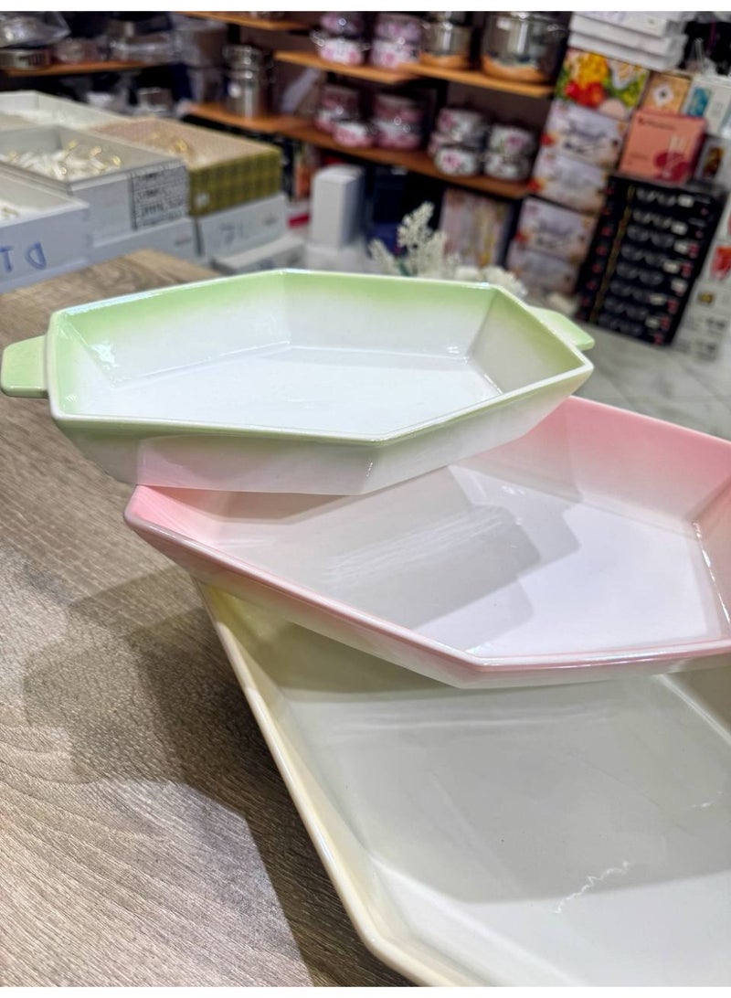Imported porcelain baking dish set 🔥🔥 High quality ✨✨ 3-piece set Sizes: 22 x 30 20 x 27 18 x 22 - Image 1