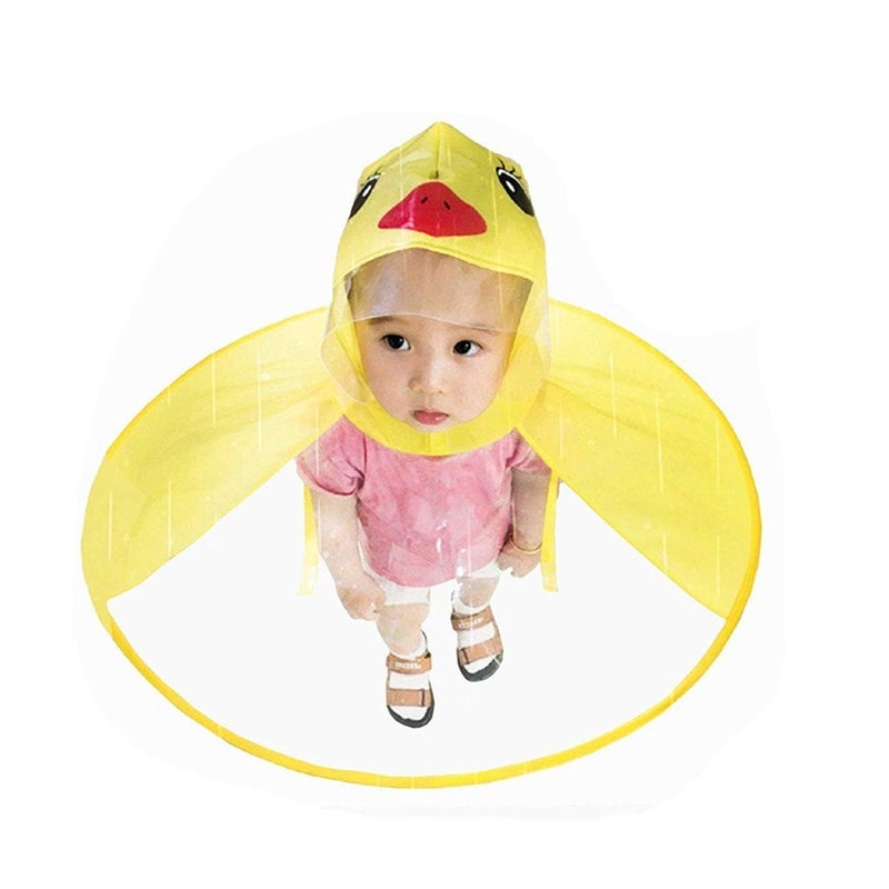 10AGIRL 10AGIRL Portable Reusable RaincoatsChildrens Duck Raincoat UFO Raincoat ChildrenSmall