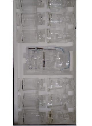 51-Piece Set Including Large Medium And Small Cups And Saucers 51-Piece Crystal Glass Tea Set With Silver Colored Embroidery - pzsku/Z2C73ECF30ACF5AB68AD7Z/45/1741599372/9067a749-d17f-446d-b3ea-aa43babc4db5