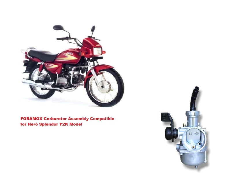FORAMOX Carburetor Assembly Compatible for Hero Splendor Y2K Model - Image 2