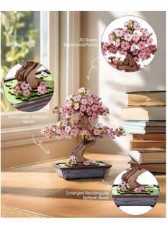Robotime Rolife Sakura Bonsai DIY Wooden 3D Puzzle TG415 Premium 3D Puzzle Building Kits for Adults & Teens - Decorative Home Décor, Ramadan & Holiday Gift (Eid and Birthday) for Puzzle Enthusiasts, Stress Relief STEM Project  - Image 2