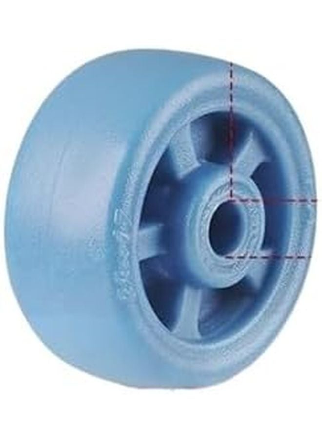 4 Pcs Blue Nylon Pulley Wheels 1 5 Inch Furniture Roller Casters Replacement - Image 2