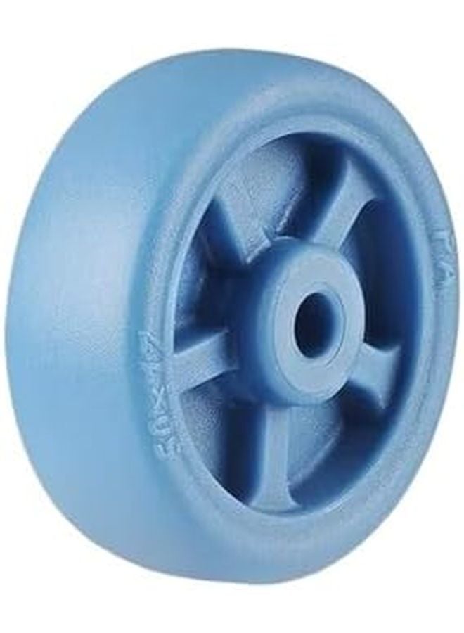 4 Pcs Blue Nylon Pulley Wheels 1 5 Inch Furniture Roller Casters Replacement - Image 3