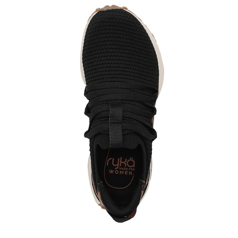 Ryka Womens Jumpstart Lace Running Inspired Shoes Black Leopard 7.5 M - Image 5