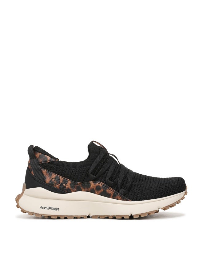 Ryka Womens Jumpstart Lace Running Inspired Shoes Black Leopard 7.5 M - Image 1