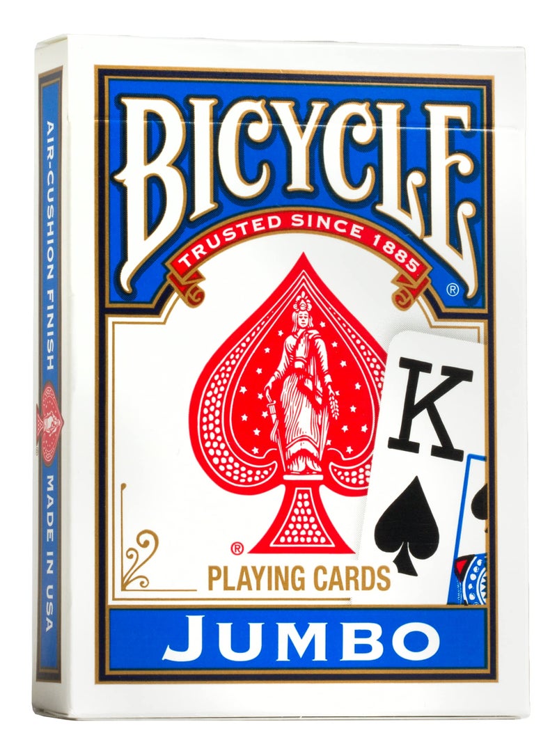 Bicycle بطاقات لعب بايسكل، فهرس عملاق، 12 عبوة، أحمر وأزرق - Image 2