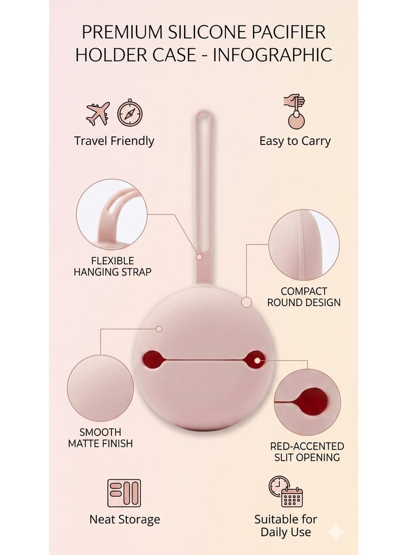 MiniMe Pacifier Shield Case | 0-24 Months | Light Pink | BPA-Free Plastic | Compact & Portable Design | Hygienic Storage for Pacifiers | Easy to Open & Close | Lightweight & Durable | Baby Essentials. - Image 3
