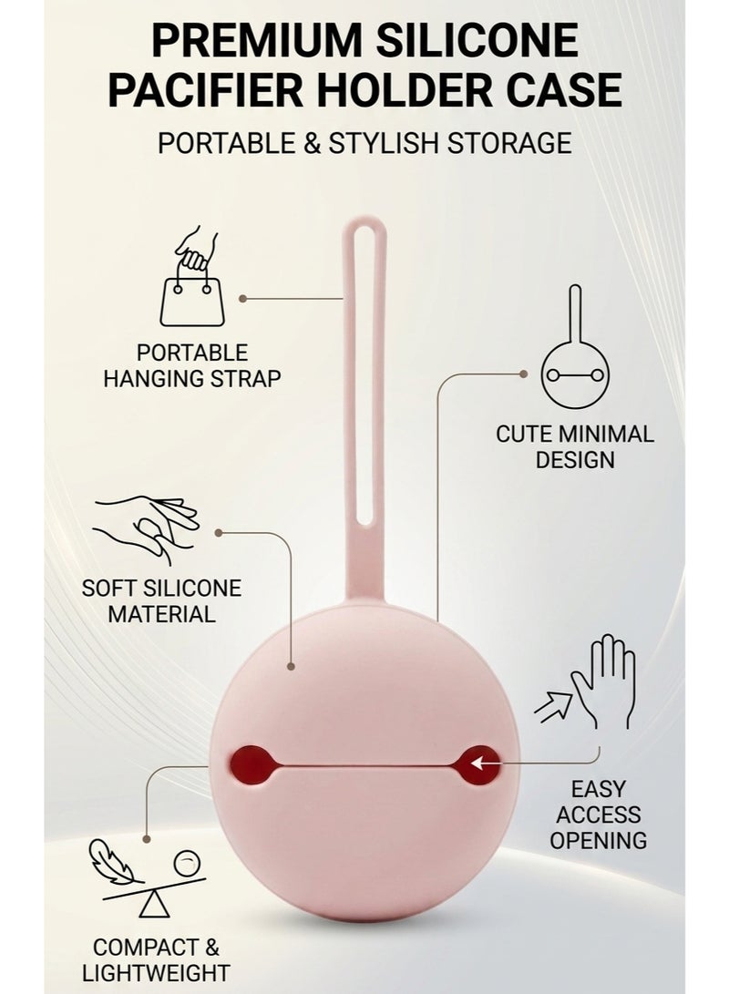 MiniMe Pacifier Shield Case | 0-24 Months | Light Pink | BPA-Free Plastic | Compact & Portable Design | Hygienic Storage for Pacifiers | Easy to Open & Close | Lightweight & Durable | Baby Essentials. - Image 4
