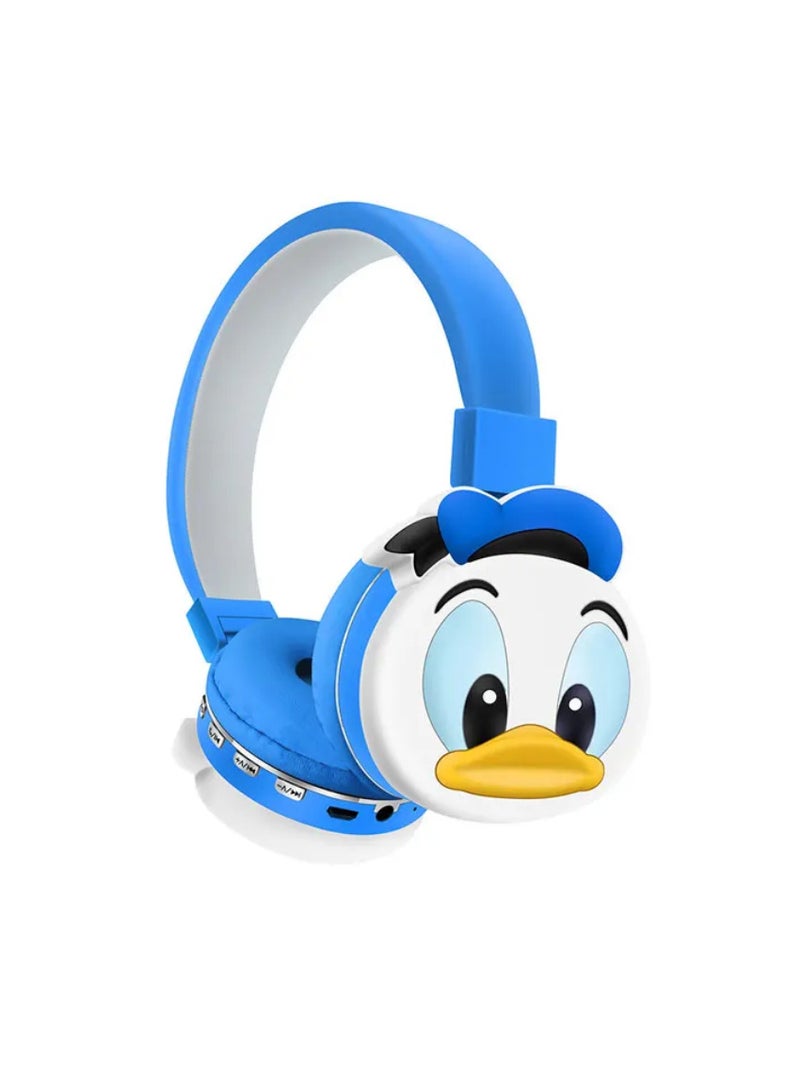 2024 Cute Cartoon Design Kids Bluetooth Headphones, Wireless Headphones with Noise Reduction Microphone, Foldable Kids Headphones for School and Travel, Gift for Kids and Fans