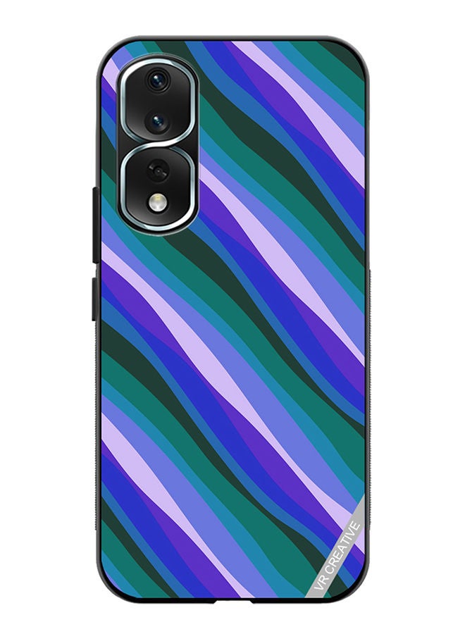 VR CREATIVE Protective Case Cover For Honor 80 Pro Colorful With Curved Lines Pattern Design Multicolour - Image 1
