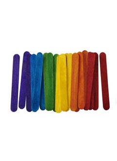 Comfy Package [100 Count] 6 Inch Colored Jumbo Popsicle Sticks For Crafts Ices Ice Cream Waxing Tongue Depressor Wood Craft Sticks  - Image 1