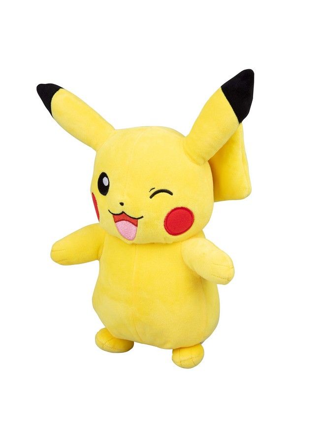 Pokemon Pokémon 12" Large Winking Pikachu Plush Officially Licensed Quality & Soft Stuffed Animal Toy Add Pikachu To Your Collection! Great Gift For Kids & Fans Of Pokemon  - Image 4