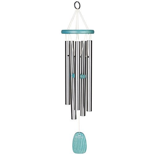 Woodstock Chimes Woodstock Wind Chimes for Outside Outdoor Decor Patio and Garden Decor for Outside Front Porch Decor 24 Beachcomber Wind Chime Gracious Green Decorative Wind Chime BCGG 