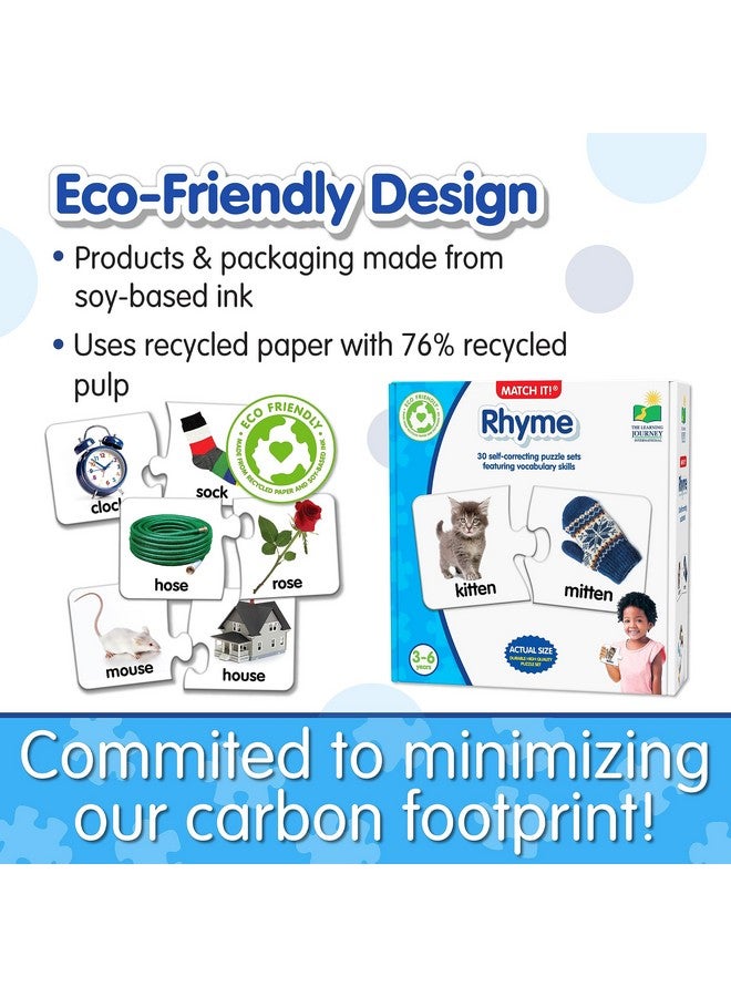 THE LEARNING JOURNEY Learning Journey International Match It! - Rhyme - 30 Self-Correcting Rhyming Words with Matching Images for Emerging Readers, Multicolor - Image 5