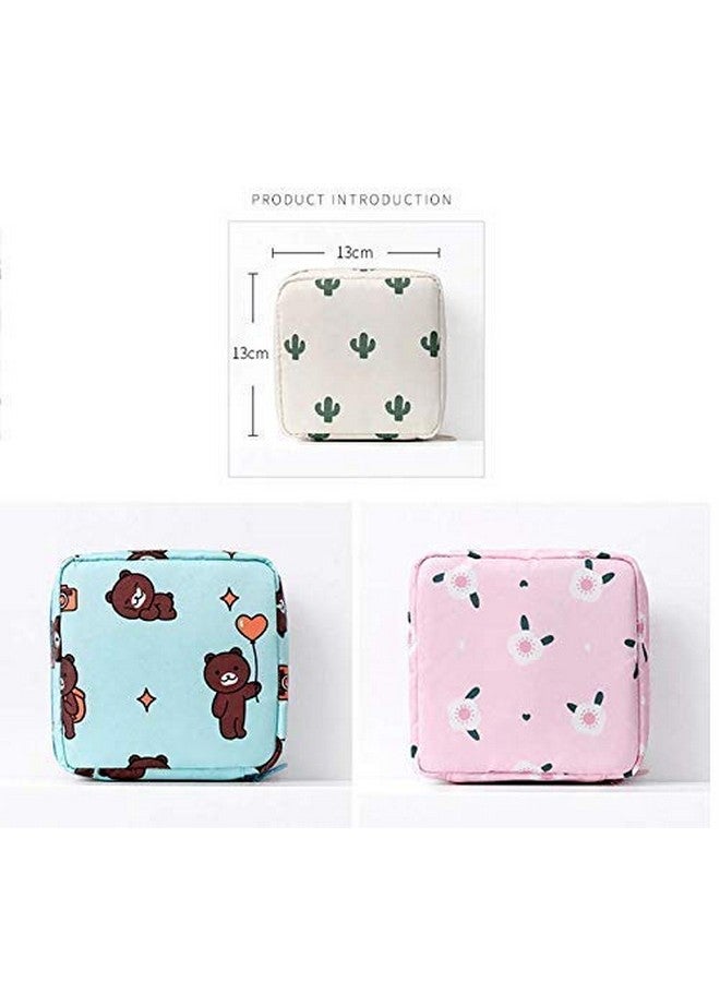 Big saving Floral, Dots, Cartoon 13 Cms Cosmetic Pouch(L_Multicolour) - Image 5
