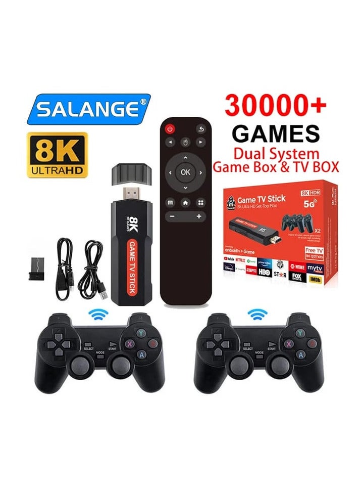 وحدة تحكم ألعاب فيديو كلاسيكية Q9 مع وحدة تحكم لاسلكية ، صندوق تلفاز ، X2 PLUS ، 8K ، تخزين مدمج 64G ، ألعاب لـ PS1 - Image 1