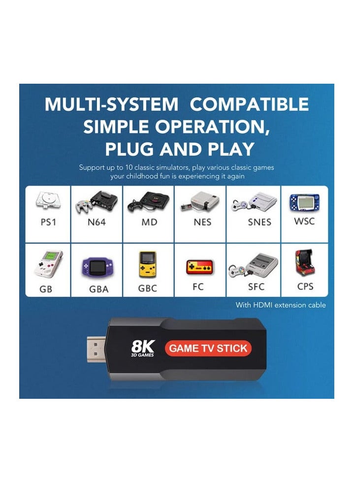 وحدة تحكم ألعاب فيديو كلاسيكية Q9 مع وحدة تحكم لاسلكية ، صندوق تلفاز ، X2 PLUS ، 8K ، تخزين مدمج 64G ، ألعاب لـ PS1 - Image 4