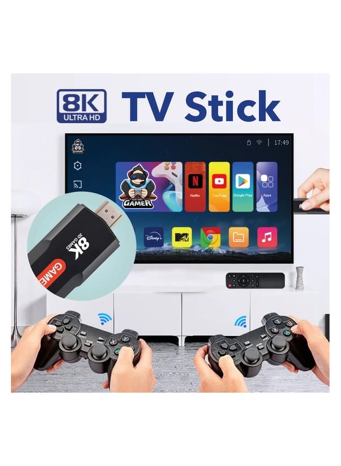 وحدة تحكم ألعاب فيديو كلاسيكية Q9 مع وحدة تحكم لاسلكية ، صندوق تلفاز ، X2 PLUS ، 8K ، تخزين مدمج 64G ، ألعاب لـ PS1 - Image 2