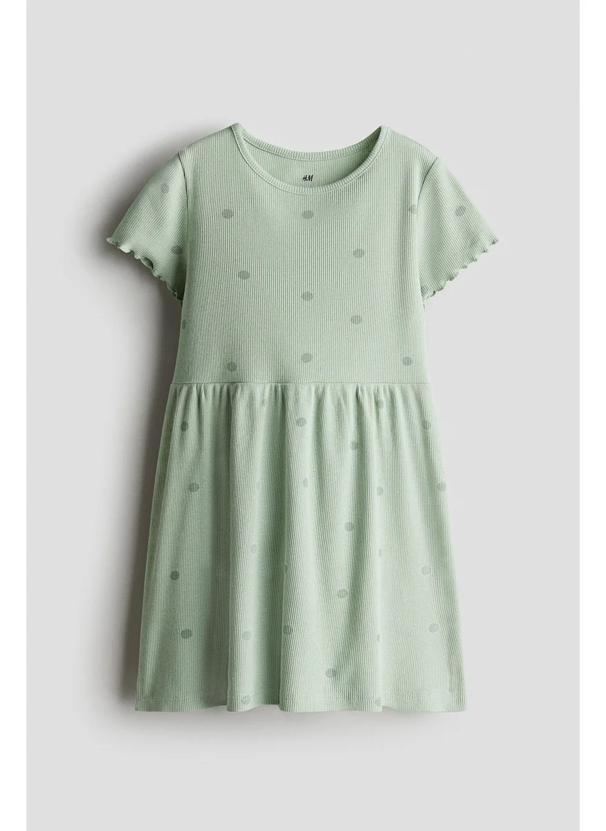 H&M Ribbed Jersey Dress