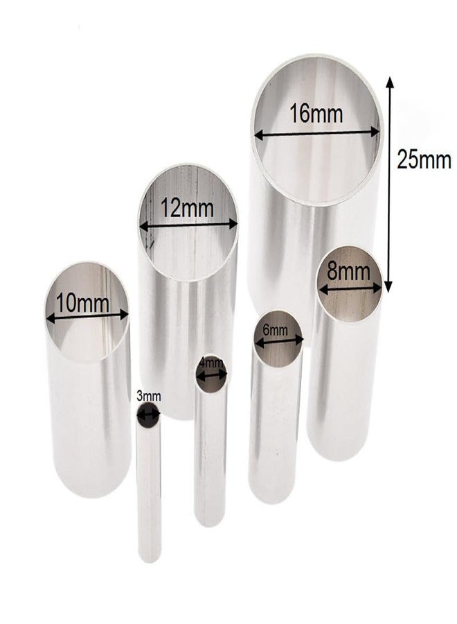 GSHLLO 7 Pcs Stainless Steel Clay Cutters Round Polymer Pottery Clay Cutters Circle Mold Cutter Hole Hollow Punch Cutter with Storage Jar for Craft Project - Image 3