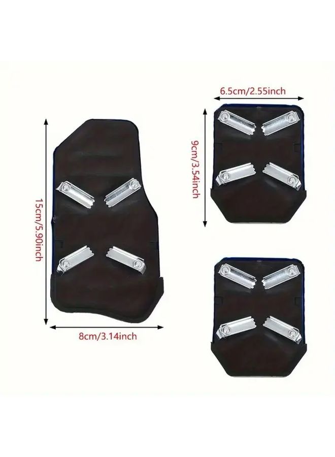 Red Anti Skid Aluminum Alloy Car Pedals With Stripe Design For Throttle Brake Clutch - Image 5