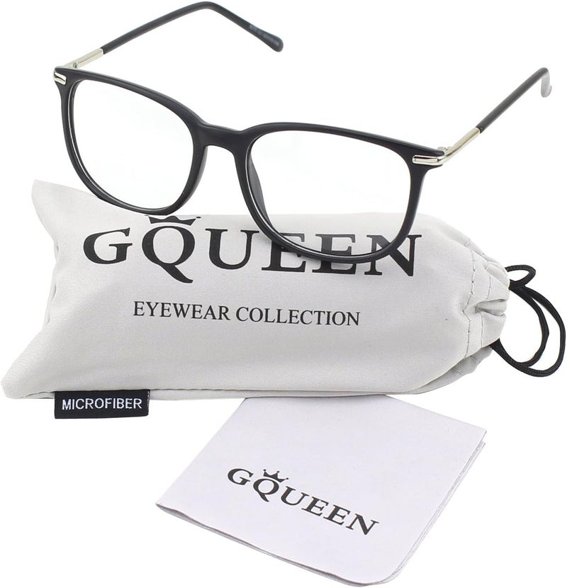 GQUEEN Fashion Fake Glasses Non Prescription Glasses Clear Lens Glasses Nerd Plain Frames Women Men, 201579 - Image 5