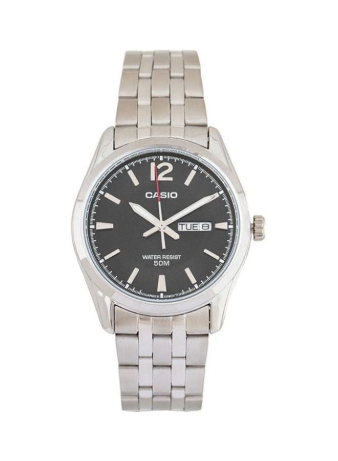 CASIO Men Stainless Steel Analog Quartz Watch MTP-1335D-1AVDF - 44 mm - Silver - Image 1