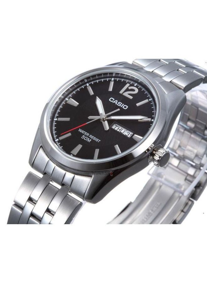 CASIO Men Stainless Steel Analog Quartz Watch MTP-1335D-1AVDF - 44 mm - Silver - Image 4