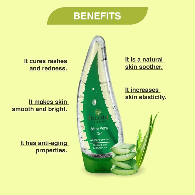 Khadi Veda Aloe Vera All Purpose Gel 120 gm Each Pack Of 2 - Image 3