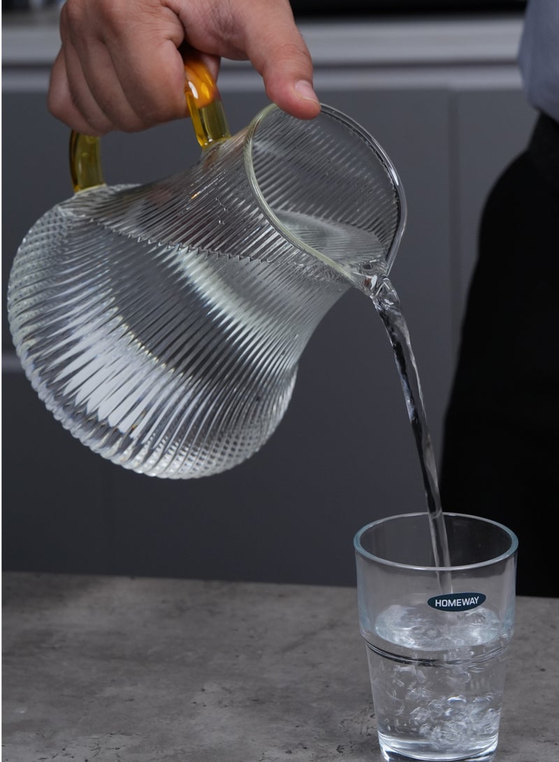 Homeway 1.5L Borosilicate Glass Water Jug – Heat-Resistant, BPA-Free, with Lid - Image 3