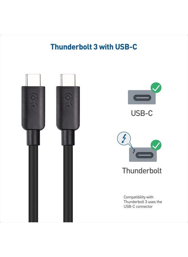 Cable Matters - USB C to USB C Monitor Cable 6 ft / 1.8m with 4K 60Hz Video Resolution, 100W Power Delivery, and 5Gbps USB-C 3.1 Gen 1 Data Transfer - Image 1