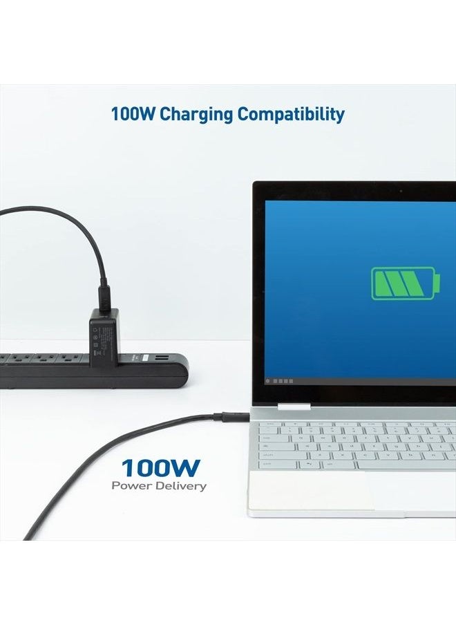 Cable Matters - USB C to USB C Monitor Cable 6 ft / 1.8m with 4K 60Hz Video Resolution, 100W Power Delivery, and 5Gbps USB-C 3.1 Gen 1 Data Transfer - Image 1