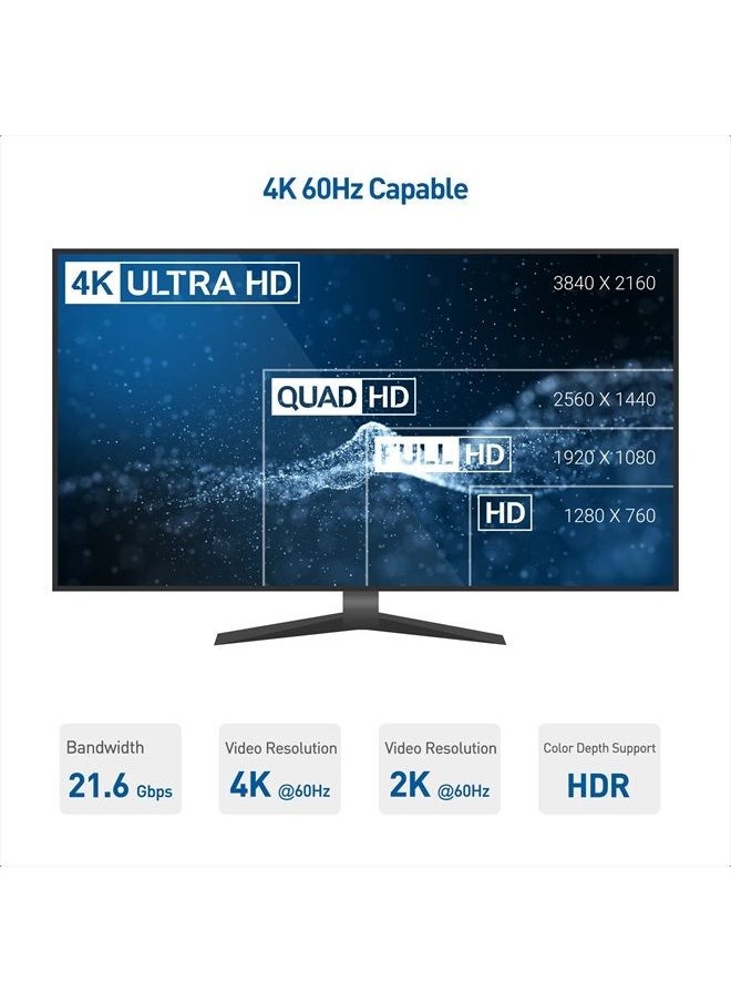Cable Matters - USB C to USB C Monitor Cable 6 ft / 1.8m with 4K 60Hz Video Resolution, 100W Power Delivery, and 5Gbps USB-C 3.1 Gen 1 Data Transfer - Image 1