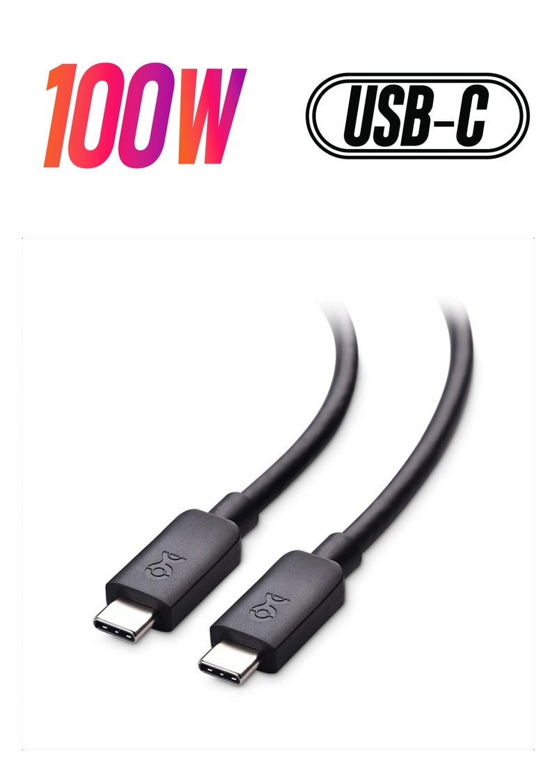 Cable Matters - USB C to USB C Monitor Cable 6 ft / 1.8m with 4K 60Hz Video Resolution, 100W Power Delivery, and 5Gbps USB-C 3.1 Gen 1 Data Transfer - Image 1
