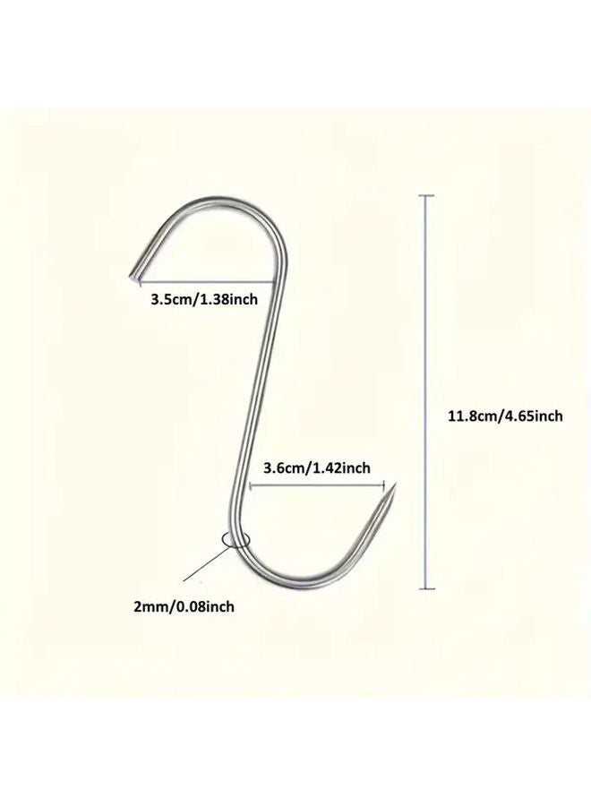 20pcs Heavy Duty S Shaped Butcher Hooks Rust Resistant 304 Stainless Steel Meat Bacon Sausage Beef - Image 3