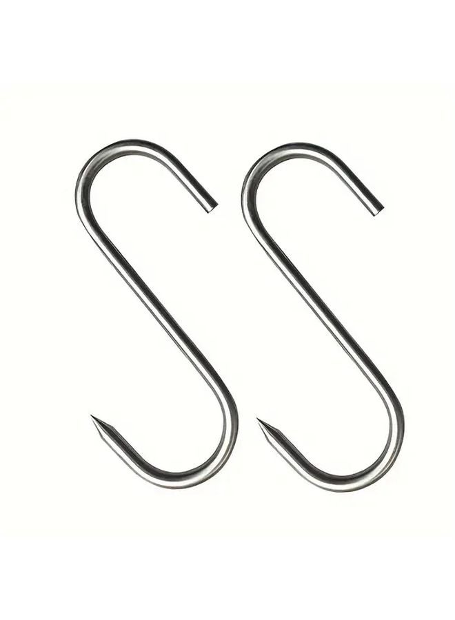 20pcs Heavy Duty S Shaped Butcher Hooks Rust Resistant 304 Stainless Steel Meat Bacon Sausage Beef - Image 2