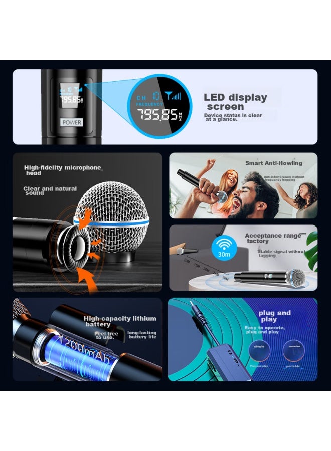 The Good Shepherd Good Shepherd Rechargeable Universal Wireless Microphone For Home Ktv, Singing, Stage Hosting, Lecturing, Meetings Professional Outdoor Karaoke, Tv Speaker, Amplifier, Fm Universal - Image 3
