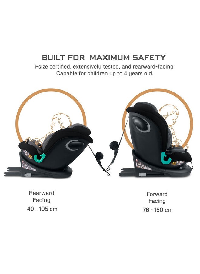 neobreez I-Gaurdia Swivel 360° Rotatable Convertible Baby Infant Toddler Car Seat, I-Size Ecer129, Isofix, Recline & Adjustable, Side Impact Protection, Memory Foam 0-12Yrs (40-150Cm/0-36Kg), Group 0+/1/2/3  - Image 3