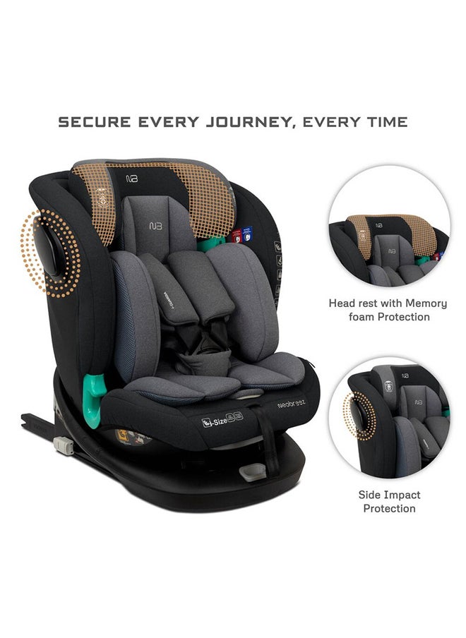 neobreez I-Gaurdia Swivel 360° Rotatable Convertible Baby Infant Toddler Car Seat, I-Size Ecer129, Isofix, Recline & Adjustable, Side Impact Protection, Memory Foam 0-12Yrs (40-150Cm/0-36Kg), Group 0+/1/2/3  - Image 4