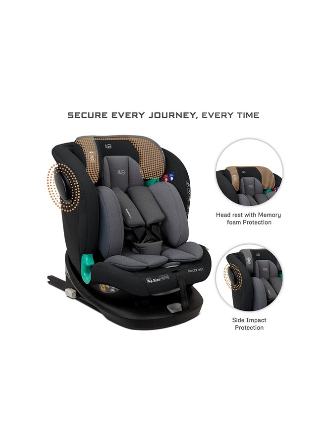 نيوبريز مقعد سيارة للأطفال -  درجة  -، مقعد تحويلي شامل للأطفال والرضع، معتمد ، قابل للإمالة والتعديل، حماية من الاصطدام الجانبي، إسفنج الذاكرة، من - سنة، - كجم، المجموعات +، حزام خماسي النقاط - Image 4